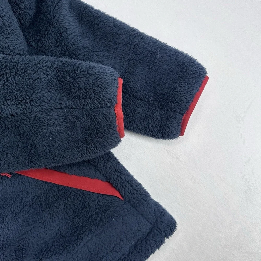 The North Face Campshire Fleece‎ Jacket Mens S Navy Blue Red Accents Full Zip